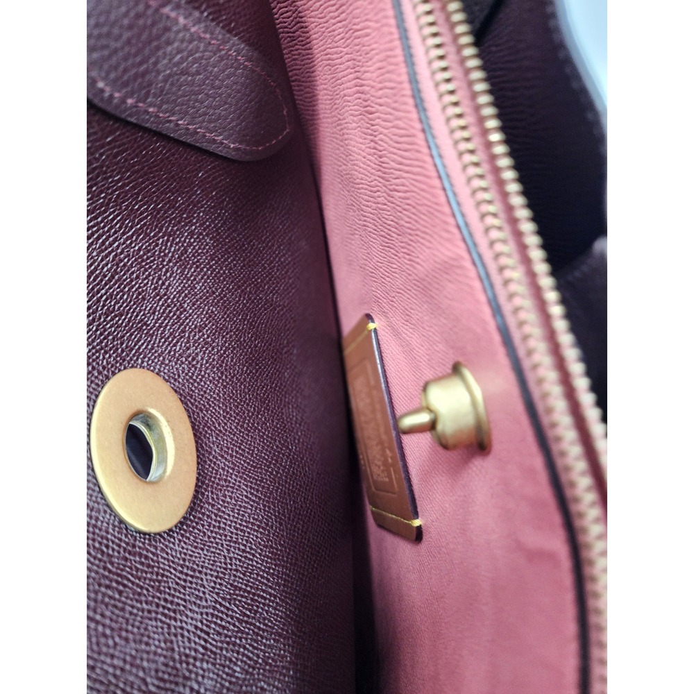 Coach Willow Tote Bag Berry Polished Pebble Leather Turnlock C0691 Womens - Picture 5 of 16